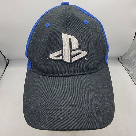 PlayStation Adults Black Blue Hat Video Games Casual Comfort Lightweight - Picture 1 of 10